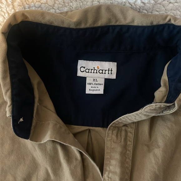 Tan Carhartt Button Down Shirt. Size XL - Picture 4 of 5